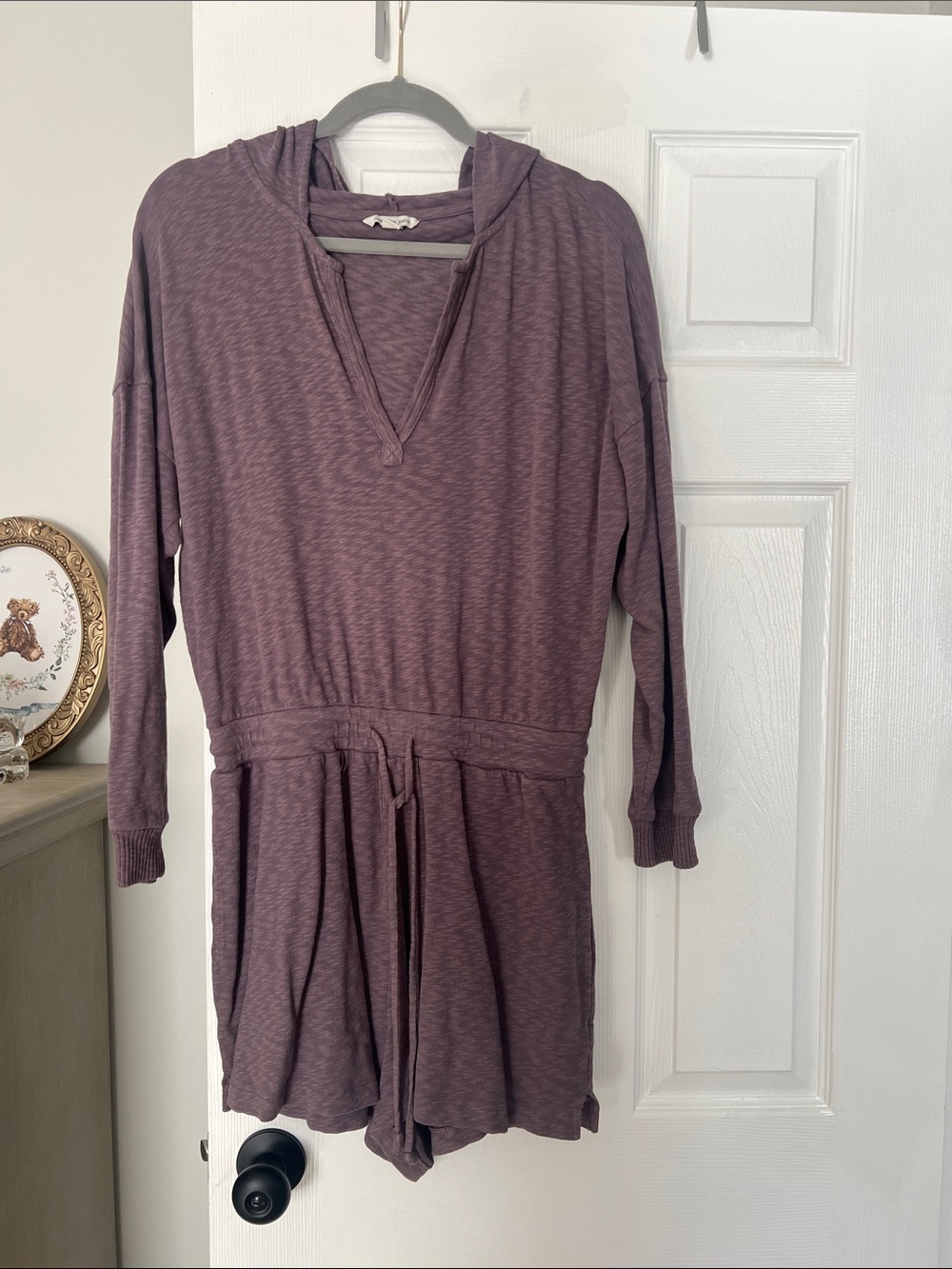 American Eagle Outfitters Hooded Romper - Mauve